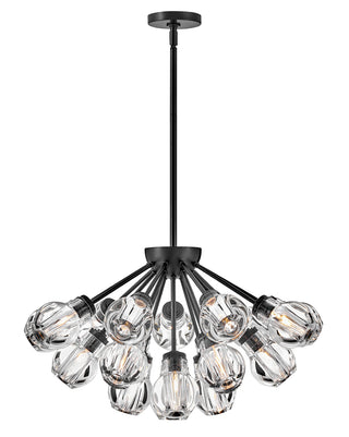 Elise Medium Convertible Chandelier in Black