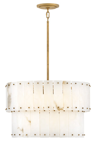 Simone Medium Convertible Chandelier in Burnished Gold