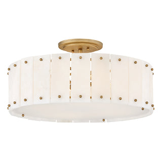 Simone Medium Semi-Flush Mount in Burnished Gold