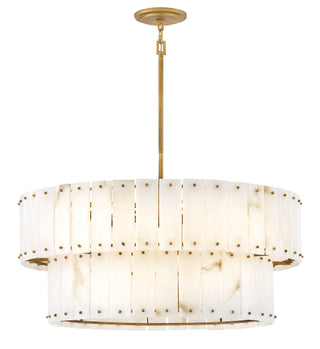 Simone Medium Drum Chandelier in Burnished Gold