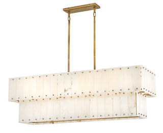 Simone Medium Eight Light Linear in Burnished Gold