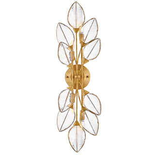 Amira Large Four Light Sconce in Distressed Brass