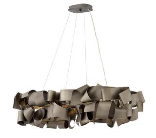 Delfina Large Six Light Linear Chandelier in Metallic Matte Bronze