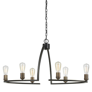 60W X 6 Kinder Metal 6 Light Chandelier