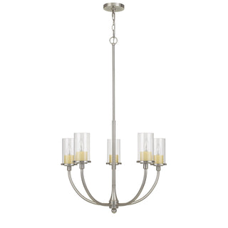 Jervis Metal Chandelier With Glass Shades