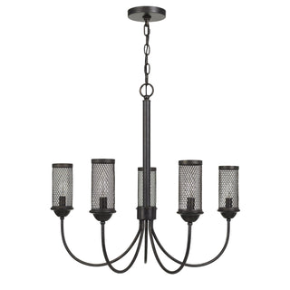 Fulton Metal Chandelier With Mesh Metal Shade