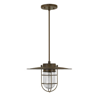 Owenton Old Industrial Metal Pendant With Glass Shield (Edison Bulb Not Included)