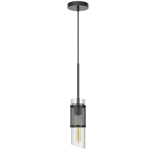 60W Savona Double Layer Glass/Metal Mini Pendant With Mesh Metal Shade. (Edison Bulb Not Included)