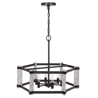 60W X 6 Rutland Hammered Metal Chandelier