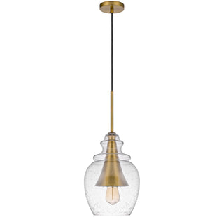 Girona Glass Drop Pendant With Metal Cone Accent