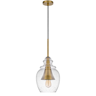 Girona Glass Drop Pendant With Metal Cone Accent