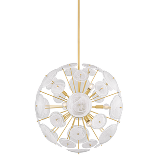 TAMARA Chandelier in AGED BRASS Finish