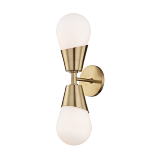 Cora Wall Sconce in Aged Brass Finish