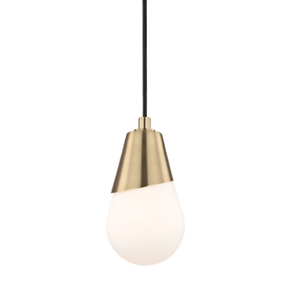Cora Pendant in Aged Brass Finish
