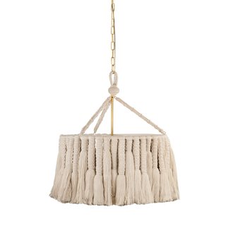 SHAYLA Chandelier in AGED BRASS Finish