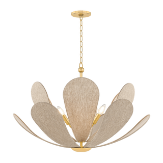 NADINE Chandelier in AGED BRASS Finish