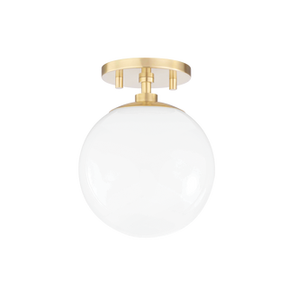Stella Semi Flush in Aged Brass Finish
