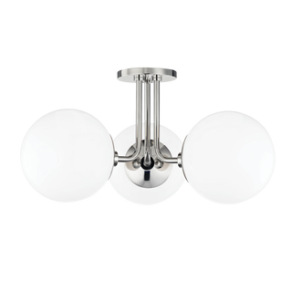 Stella Semi Flush Polished Nickel