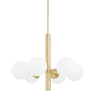 Stella Chandelier in Aged Brass Finish