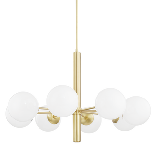 Stella Chandelier in Aged Brass Finish