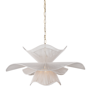 AMANDA Chandelier in AGED BRASS Finish