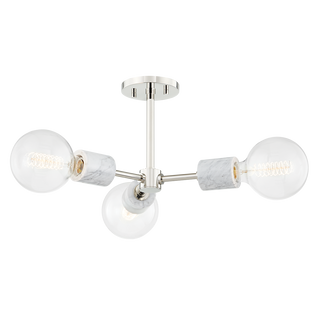 Asime Semi Flush Polished Nickel