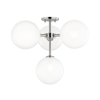 Ashleigh Semi Flush in Polished Nickel Finish