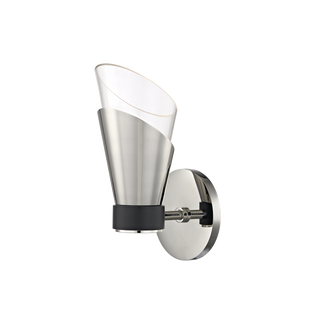 Angie Wall Sconce in Polished Nickel/black Finish