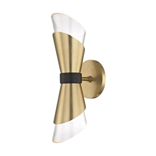 Angie Wall Sconce in Aged Brass/black Finish