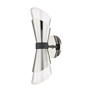 Angie Wall Sconce in Polished Nickel/black Finish