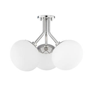 Estee Semi Flush Polished Nickel