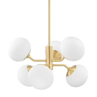Estee Chandelier in Aged Brass Finish