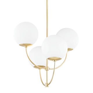 Carrie Chandelier in Aged Brass Finish