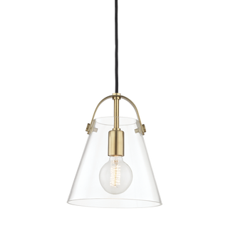 Karin Pendant in Aged Brass Finish
