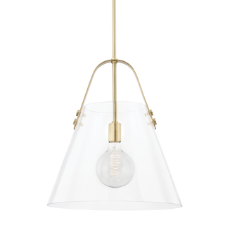Karin Pendant in Aged Brass Finish