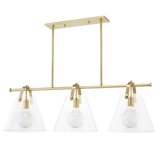 Karin Linear in Aged Brass Finish