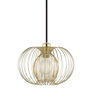 Jasmine Pendant in Polished Brass Finish