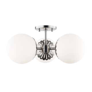 Paige Semi Flush Polished Nickel