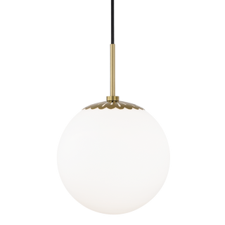 Paige Pendant in Aged Brass Finish