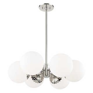 Paige Chandelier in Polished Nickel Finish