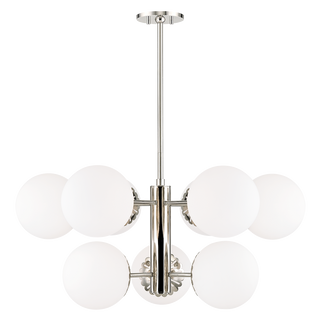 Paige Chandelier in Polished Nickel Finish