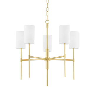 Olivia Chandelier in Aged Brass Finish