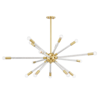 Pippin Chandelier in Aged Brass Finish