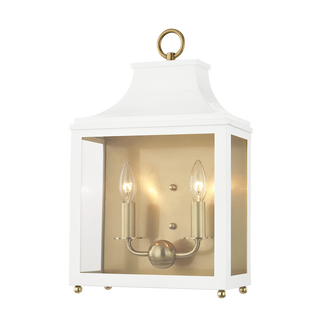 Leigh Wall Sconce in Aged Brass/soft Off White Finish