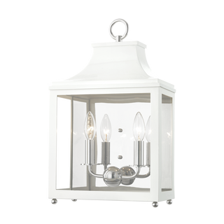 Leigh Wall Sconce in Polished Nickel/white Finish