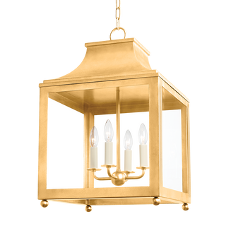 Leigh Pendant in Vintage Gold Leaf Finish