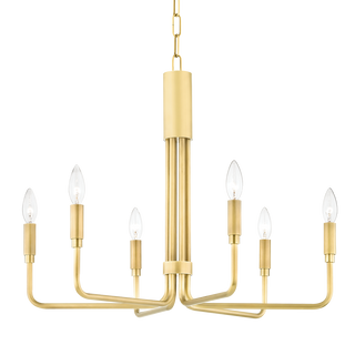 Brigitte Chandelier in Aged Brass Finish