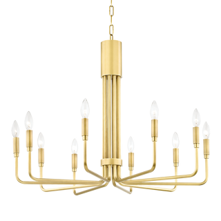 Brigitte Chandelier in Aged Brass Finish