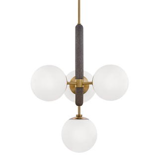 Brielle Chandelier in Aged Brass Finish