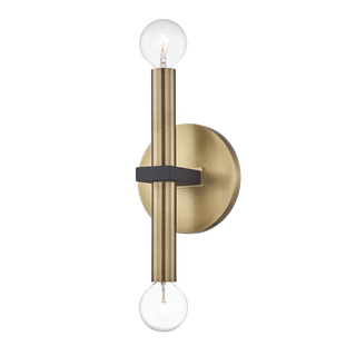 Colette Wall Sconce in Aged Brass/black Finish